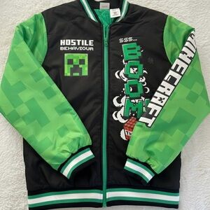 Kids Puffer Jacket - Green and Black